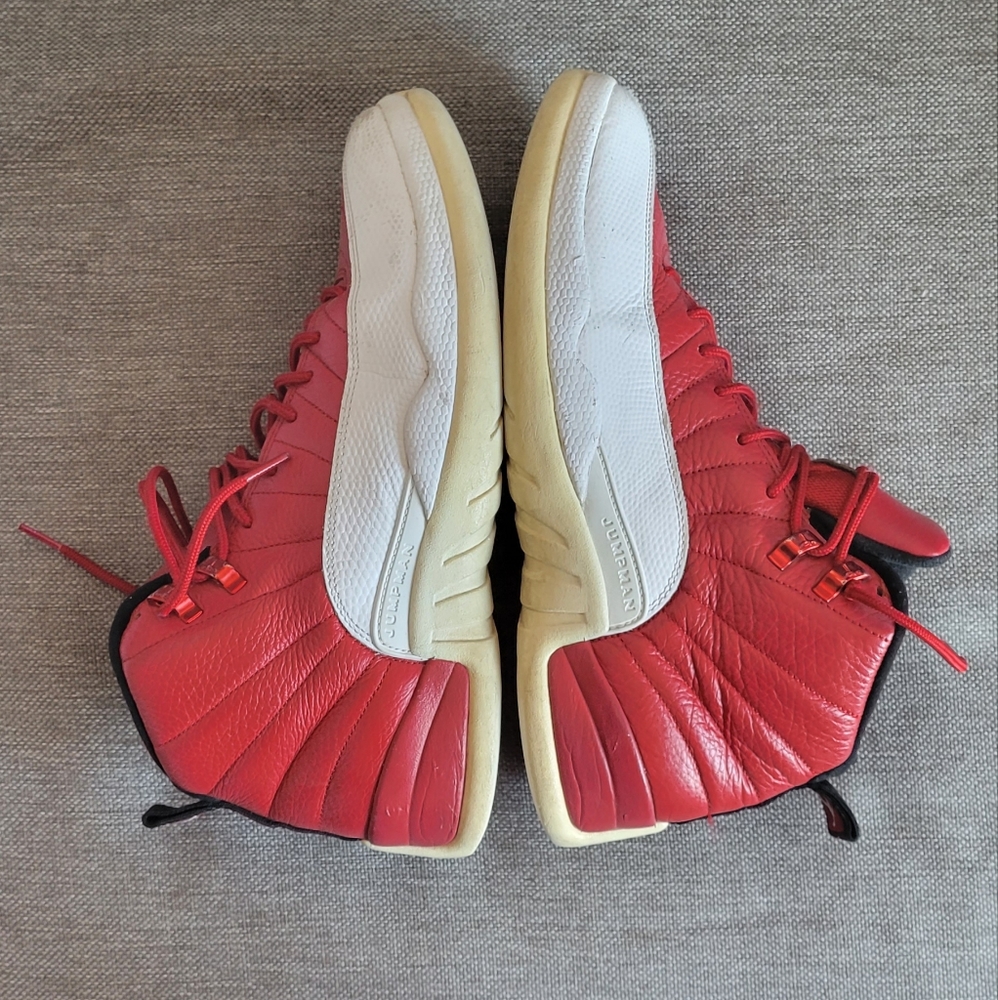 Red and White Mens Jordan 12 size 10.5